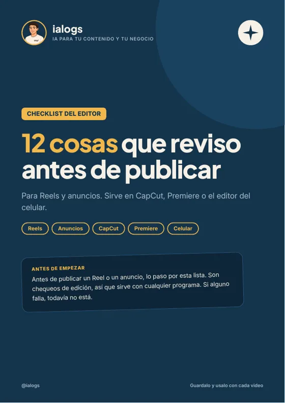 Portada del PDF Checklist del editor