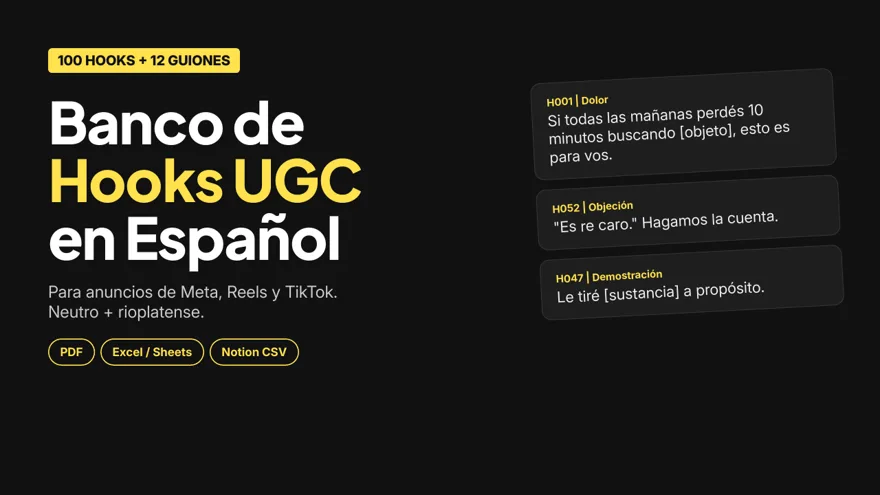 Portada del Banco de Hooks UGC en español